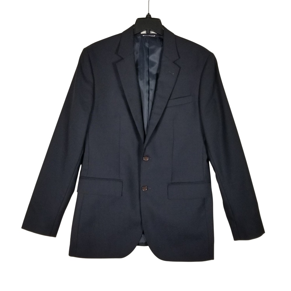 Club Monaco Blazer Mens 42L Navy Italian Tropical Wool Grant Fit Sport Coat